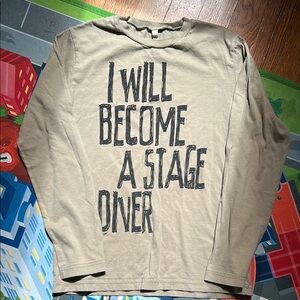 United Colors Of Benetton Beige Long Sleeve Tee